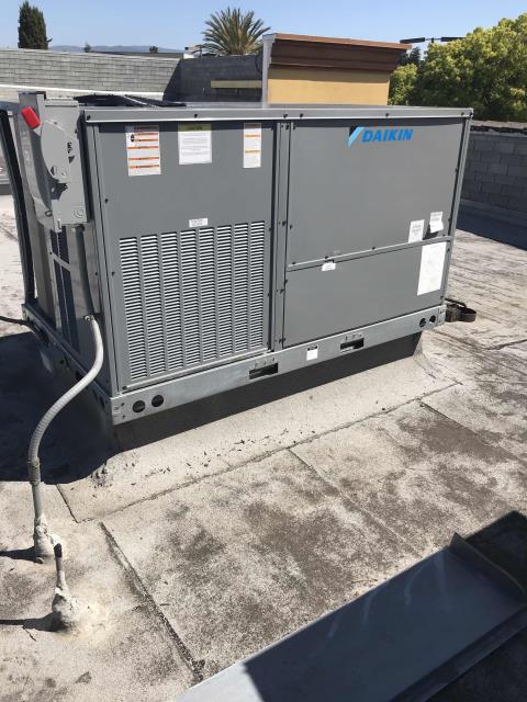 An air conditioning unit replacement was scheduled today at a vitamin store in San Jose California. The original unit was old when its compressor grounded, so the customer opted for replacement instead. The technicians met with the crane, had the old HVAC removed after disconnecting it and the new unit placed. Connected supply and returns, installed new drain lines and disconnect, secured system, replaced electrical. Ran and tested new unit, system is operational and site cooling again.