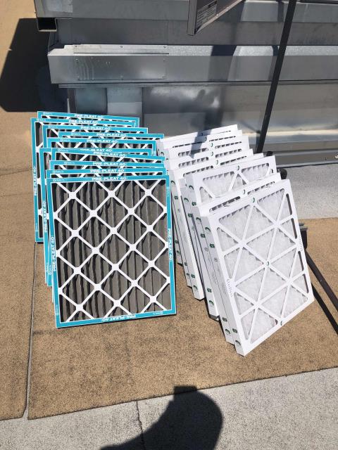 HVAC preventative maintenance scheduled at a retail store in Fairfield California. All air filters were replaced, all operations tested, pressures and amperages checked. Electrical in good condition. Condenser coils washed. No issues to report, PM complete.