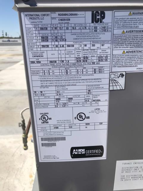 HVAC replacement scheduled for a commercial customer in Fresno California. Their #6 Bryant unit was removed by crane, and a new Arcoair air conditioner was placed. Our installation crew connected all components, including gas connections, fuses, condensate and electrical. Cycled system on and tested, confirming unit was operating per specifications. Site up and running, space comfortable again.