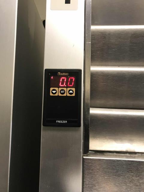 Our commercial refrigeration technician returned to a customer in Sacramento CA to continue repairs on their Traulsen freezer. The unit had been completely iced up the day before and was now defrosted. Our tech troubleshooted the system and found it low on refrigerant. Will quote a leak repair and return. Box is at 0 degrees at this time.