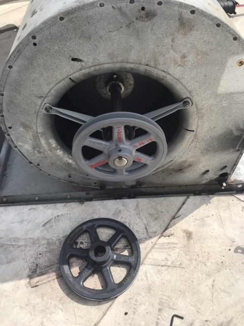Fresno, CA - A commercial property in Fresno California was scheduled for approved HVAC repairs. One of their York air conditioners needed its blower bearings, brackets, pulleys and shaft replaced. After completing repairs and installing all new parts, adjusting tension on the belt and confirming all motor amps were correct, confirmed unit was running per specs. Job complete for unit #10. Fresno, CA - A commercial property in Fresno California was scheduled for approved HVAC repairs. One of their York air conditioners needed its blower bearings, brackets, pulleys and shaft replaced. After completing repairs and installing all new parts, adjusting tension on the belt and confirming all motor amps were correct, confirmed unit was running per specs. Job complete for unit #10.