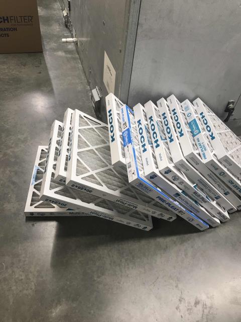 Summer HVAC filter change scheduled today for a grocery store in Oceanside CA. Air curtains cleaned while onsite and visual inspection of all units completed. All systems operational, no issues to report.
