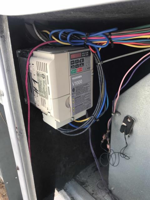 Los Angeles, CA - A check cashing store in Los Angeles CA requested emergency service for their lobby. Our commercial AC tech arrived and found the space at 85 degrees. Upon further inspection, he found the York system with the blow door open and an error on the VFD. Corrected, reset and tested system. Running normally now and supplying 56 degrees. Will monitor the VFD, it may need to be replaced in the future. Los Angeles, CA - A check cashing store in Los Angeles CA requested emergency service for their lobby. Our commercial AC tech arrived and found the space at 85 degrees. Upon further inspection, he found the York system with the blow door open and an error on the VFD. Corrected, reset and tested system. Running normally now and supplying 56 degrees. Will monitor the VFD, it may need to be replaced in the future.
