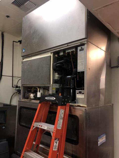 Our San Bernardino refrigeration technician arrived at a restaurant to inspect their cube ice machine. Our technician found the unit alarming due to extended harvest. He found that the system was blocked, not allowing ice to fall. Cleared the blockage, ran the unit through 2 cycles and confirmed system is operational again. 