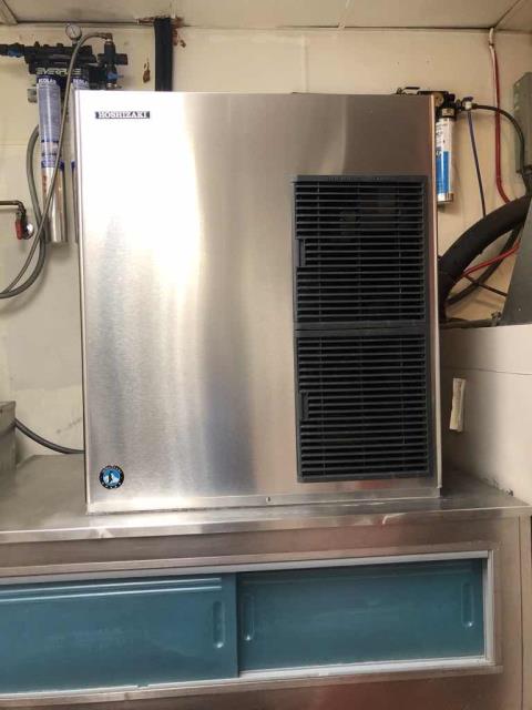 Our restaurant customer in Palmdale, California, requested that we replace their old flaker ice machine with a new unit they have provided. Upon arrival, our technician disconnected and pumped down the old system, setting the new machine in its place. After securing all new connections and sealing the base, our technician started up the unit and cycled it until new ice formed. Went over directions with managers, job complete.