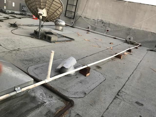 Los Angeles, CA - Commercial HVAC tech dispatched to a approved repair in Van Nuys, CA. Both the Carrier and York air conditioners onsite needed their drain lines re-pitched and blocking fixed. Technician completed repairs, also replacing the insulation on the inside of the blower doors. Both units draining well again, drain lines secure. Los Angeles, CA - Commercial HVAC tech dispatched to a approved repair in Van Nuys, CA. Both the Carrier and York air conditioners onsite needed their drain lines re-pitched and blocking fixed. Technician completed repairs, also replacing the insulation on the inside of the blower doors. Both units draining well again, drain lines secure.