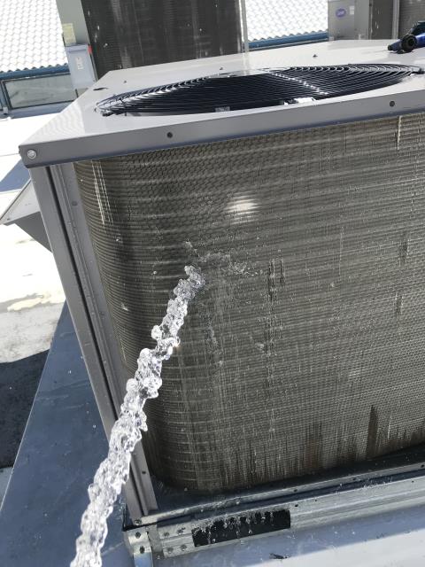 AC preventative maintenance tech was dispatched to a mobile carrier provider in Palmdale, California. Performed contracted Spring maintenance services, changing belts and washing coils and noting no deficiencies. Store cooling and PM completed.