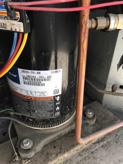 Bakersfield, CA - HVAC repair tech returned to a home goods store in Kern county to complete approved repairs. He replaced a failed sensor on RTU #6 that was showing in communication loss. Unit started up with the compressor shaking violently. The technician shut down unit for safety, noted the failing compressor and took photos for quoting to customer. Bakersfield, CA - HVAC repair tech returned to a home goods store in Kern county to complete approved repairs. He replaced a failed sensor on RTU #6 that was showing in communication loss. Unit started up with the compressor shaking violently. The technician shut down unit for safety, noted the failing compressor and took photos for quoting to customer.