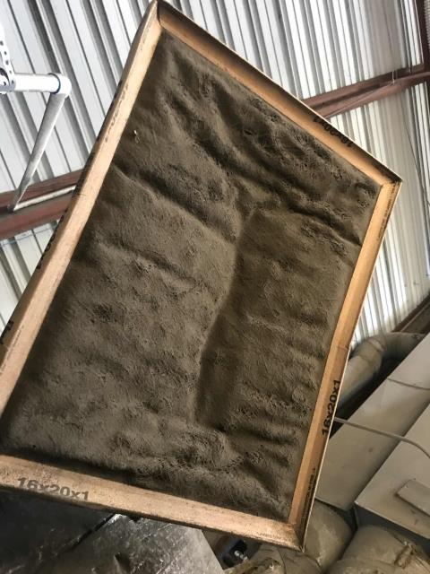 Equipment rental store in San Diego, California, reported a cooling outage. RESSAC tech arrived onsite to inspect, found Rheem air conditioner off on high head pressure. Coils were dirty and filters were severely plugged. Tech sourced new filters, returned and replaced. Unit back up and running. 