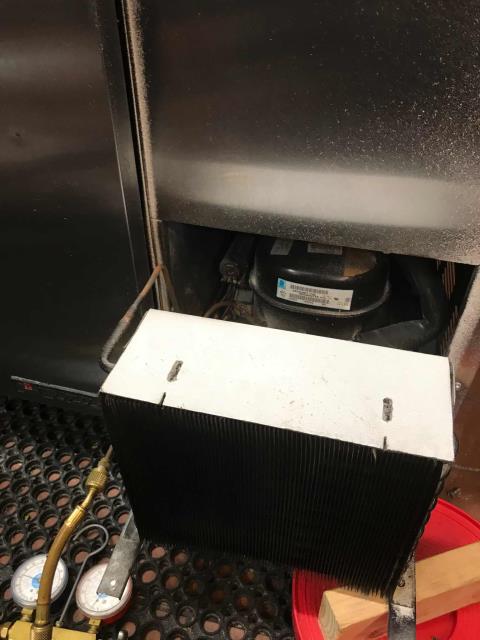 Glendale, CA - Specialty beer bar on Glenoaks Boulevard in Glendale requested a check on their freezer. Tech found the two door True reach-in freezer low on refrigerant. Spoke to owner, unit is very old and in poor conditioner. Owner has already ordered a new unit. Tech added refrigerant for temporary operations until new system arrives. Glendale, CA - Specialty beer bar on Glenoaks Boulevard in Glendale requested a check on their freezer. Tech found the two door True reach-in freezer low on refrigerant. Spoke to owner, unit is very old and in poor conditioner. Owner has already ordered a new unit. Tech added refrigerant for temporary operations until new system arrives.