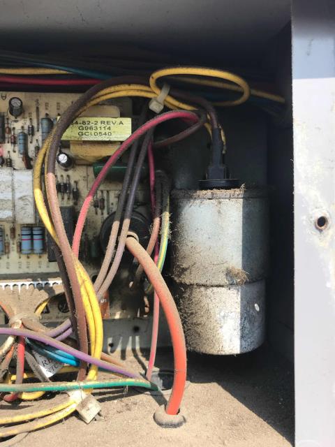 Our La Crescenta, CA, a/c tech arrived at a office building to perform summer maintenance. Filters were changed, all units inspected. Found unit #4 with a worn belt and failing dual capacitor. Unit is operational for now, will quote needed repairs to the customer.
