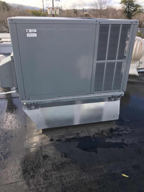 A cash advance shop in Pleasant Hill, California, was scheduled for an air conditioning replacement today. Their Tempstar system was removed, all electrical disconnected, old equipment disposed. Set and installed new unit, charged, connected electrical. Tested and cycled new Daikin. New system functional and site comfortable again.