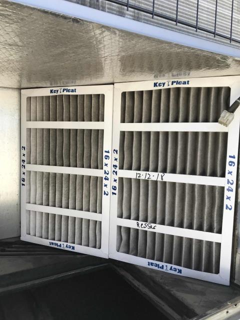 A/C maintenance scheduled at a jewelry store in Visalia, California. After inspecting all components, technician replaced and dated the air filters. No issues to report, PM complete.