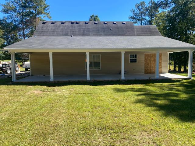 SHED OVER PATIO COMPLETED IN TEMPLE, GA