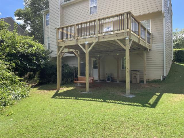 We replaced a deck on a house in Alpharetta, Ga