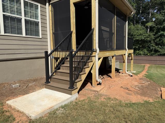 
I replaced a deck with a screened in deck in Senoia, Ga. 