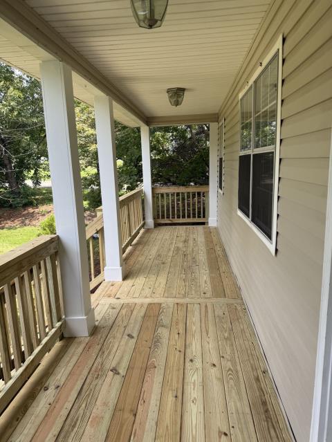 We replaced the deck and the chimney cap on a house in Villa Rica, Ga. 