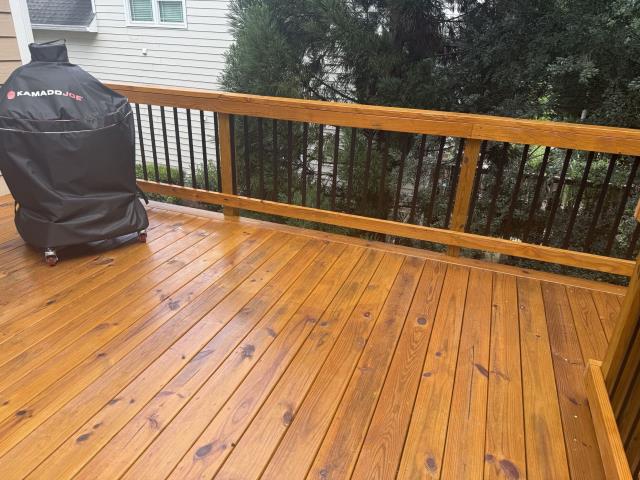 We stained a deck on a house in Roswell, Ga. 