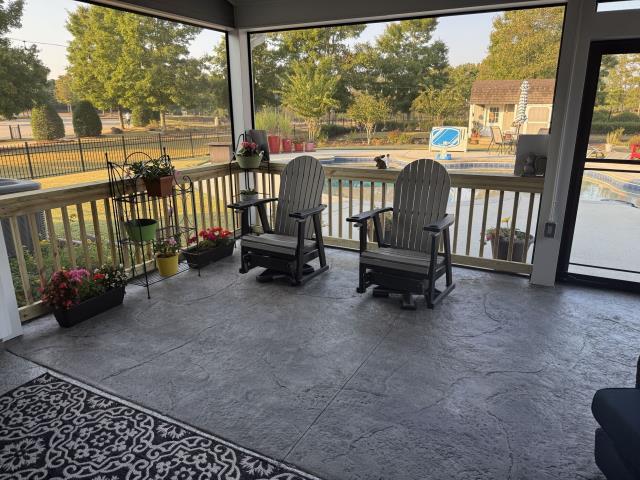 We completed a roof over patio on a house in Villa Rica, Ga. 