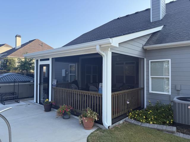 We completed a roof over patio on a house in Villa Rica, Ga. 
