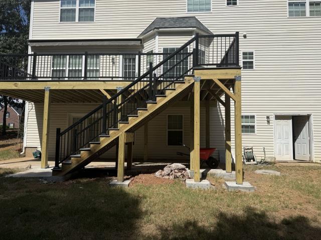 We replaced a deck on a house in McDonough, Ga. 