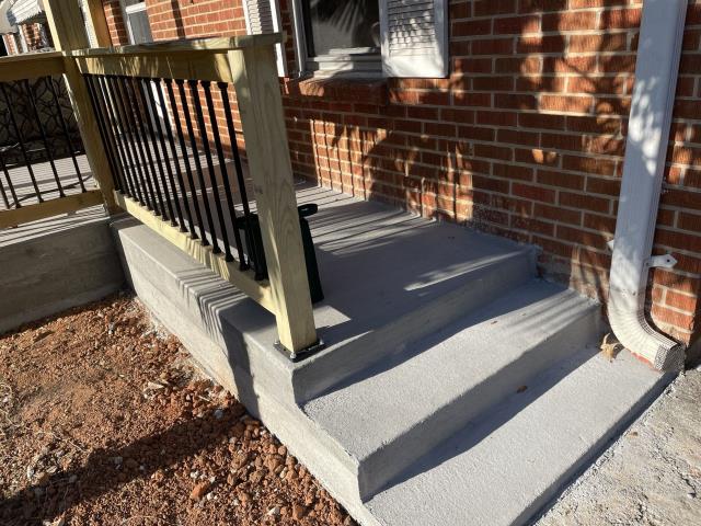 We replaced the front porch on a house in Forest Park, Ga. 