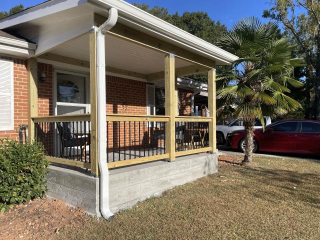 We replaced the front porch on a house in Forest Park, Ga. 