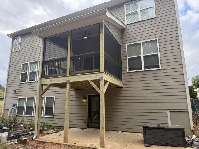 We replaced the deck on a house in Fairburn, Ga. 