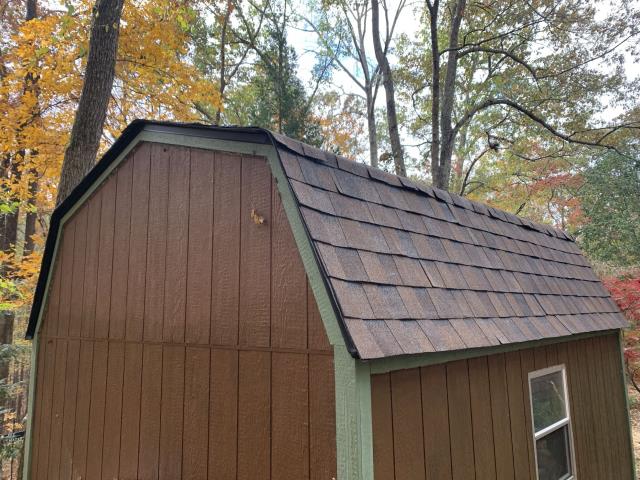 We replaced the roof on a shed in Dallas, GA. 