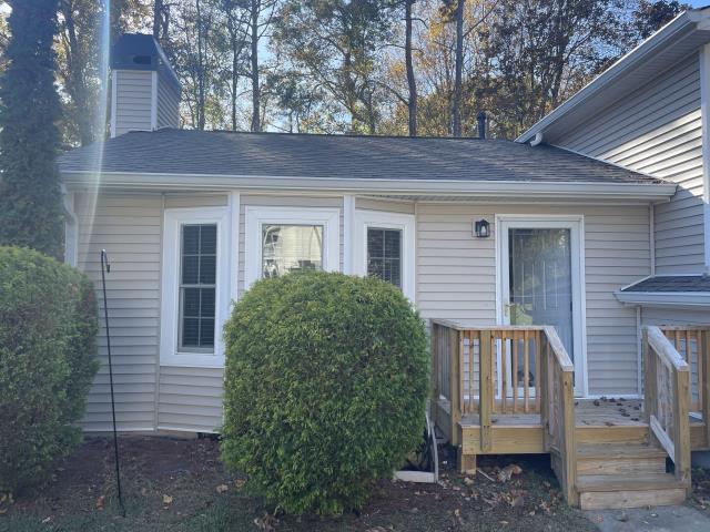 We replaced the siding and gutters on a house in Douglasville, Ga. 