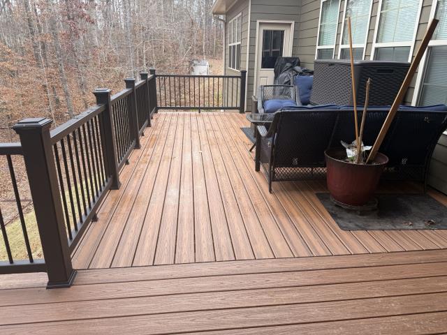 We  completed a deck replacement on a house in Douglasville, Ga. 