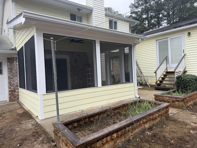 We completed a screened in porch on a house in Riverdale, Ga. 