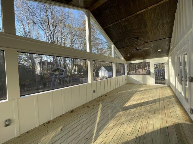 We replaced the siding and the deck on a house in Peachtree City, Ga. 