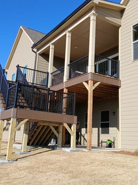 We replaced the deck on a house in Canton, Ga. 