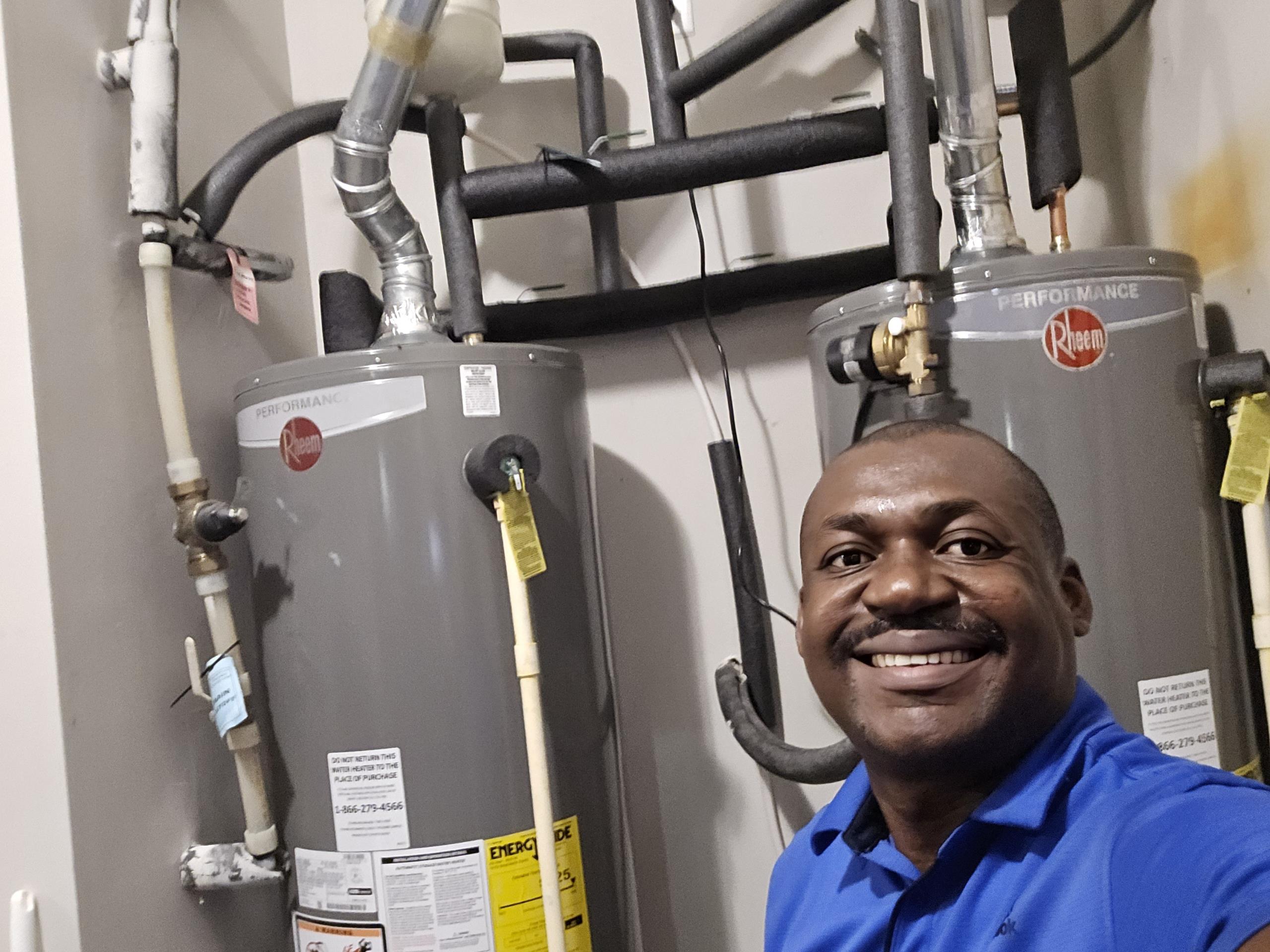We completed a comprehensive water heater and plumbing system upgrade for a residential property. The project involved removing and disposing of two existing water heaters, followed by the supply and installation of two new 50-gallon water heaters to ensure a reliable hot water supply. We installed two new expansion tanks with proper support to protect the system from pressure fluctuations. Additionally, we added four new shut-off valves for improved control and future servicing. The gas line was reconfigured and connected to safely accommodate the new system. A new water heater drain pan was installed for added protection, and a new toilet water supply line with a dedicated shut-off valve was added. All work was completed to code, fully tested for proper operation, and thoroughly checked for leaks.