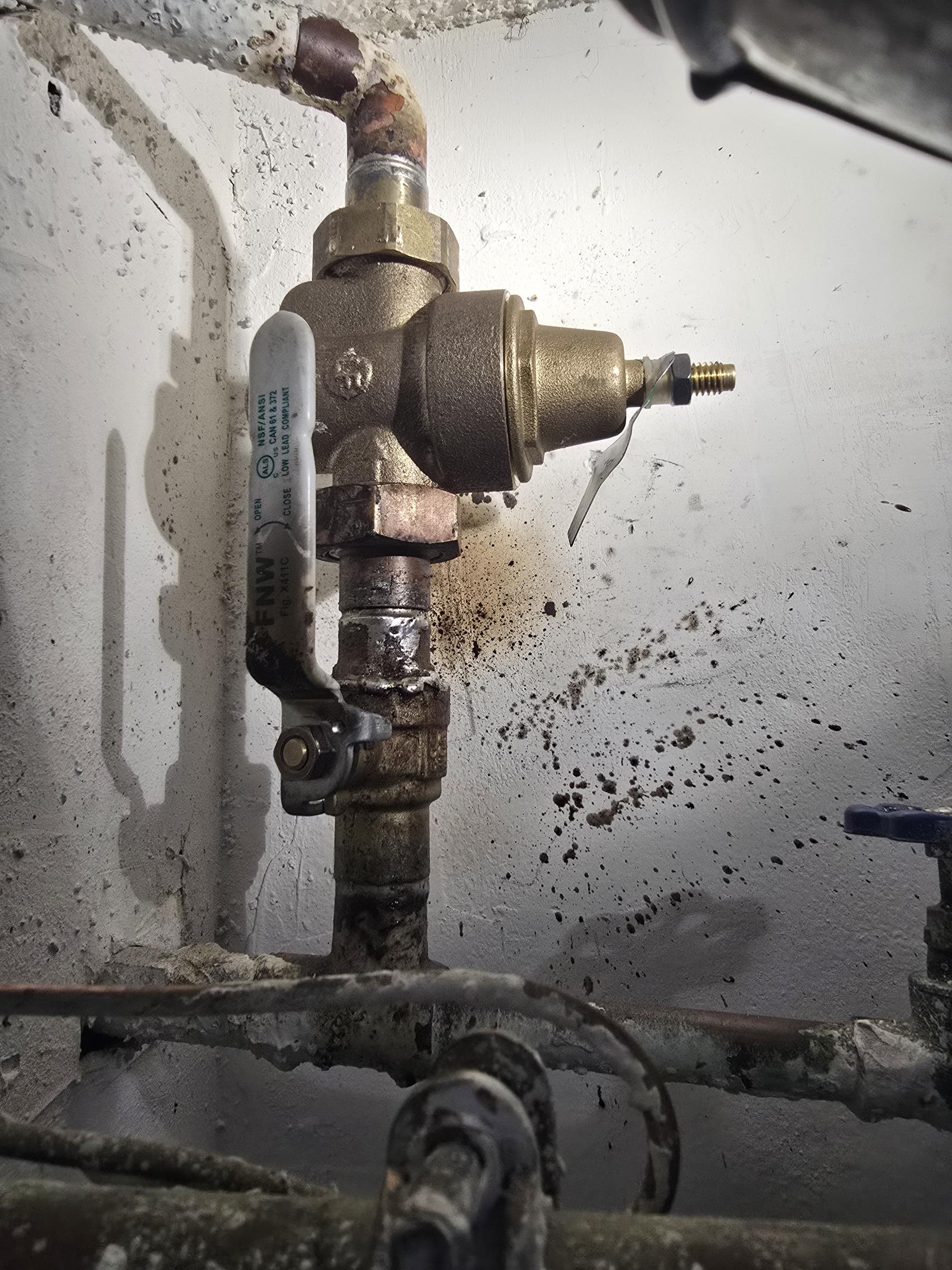 We performed a comprehensive plumbing upgrade, replacing the defective expansion tank, main water shut-off valve, and pressure reducing valve (PRV). The old components were carefully removed, and new parts were installed to ensure optimal water pressure control and system reliability. We also replaced the FIP fitting and rebuilt the expansion tank tee connection to address an active leak. All connections were secured, and the system was thoroughly tested to confirm proper operation and eliminate any leaks.