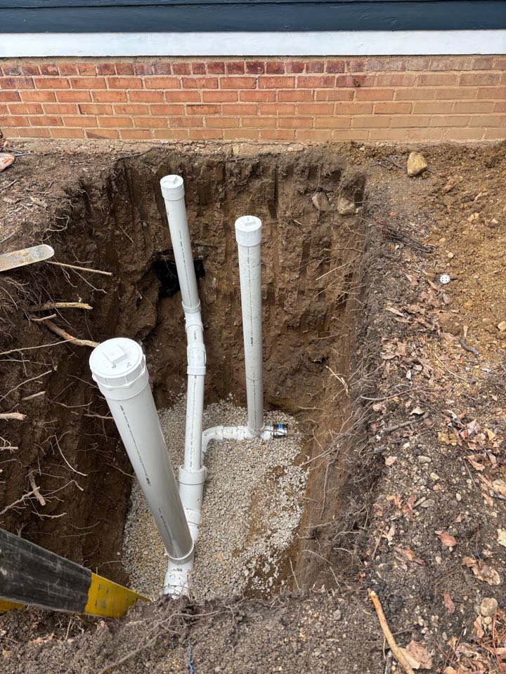 Repair a sewer line that was backing up and didn’t have direct access for cleaning the branch lines. 