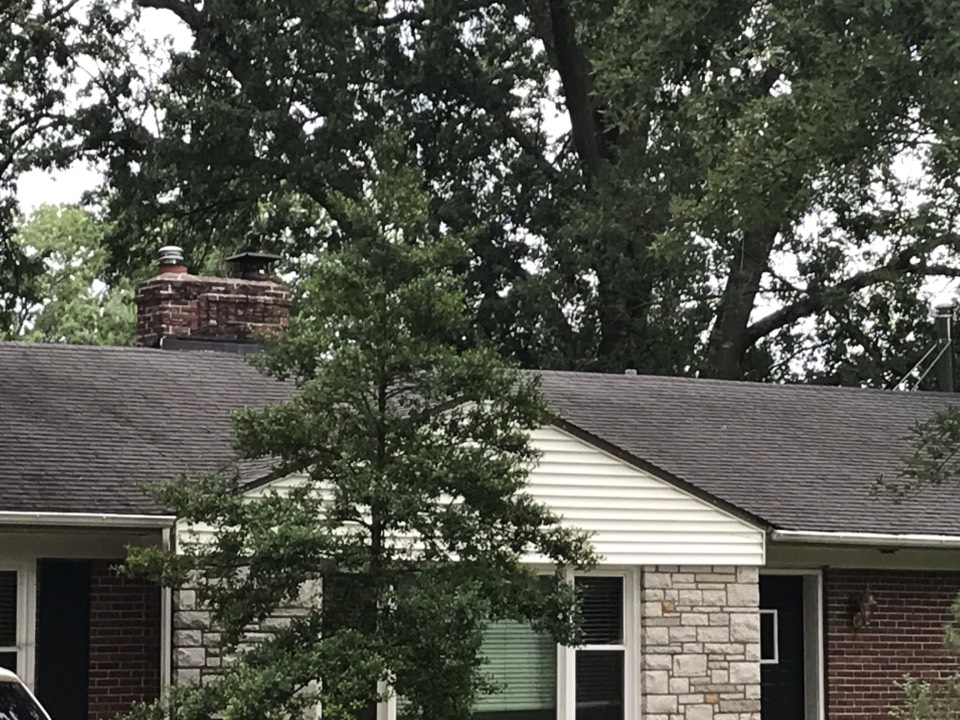 Webster Groves, MO - Repairing some squirrel damage to a roof Webster Groves, MO - Repairing some squirrel damage to a roof