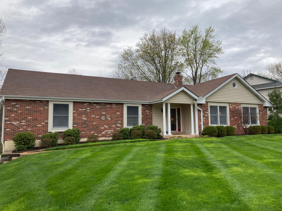 Chesterfield, MO - Exterior Building Solutions is working with this homeowner to install Landmark architectural shingle roof Chesterfield, MO - Exterior Building Solutions is working with this homeowner to install Landmark architectural shingle roof