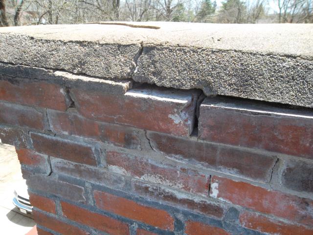 Ballwin, MO - Pricing to tuckpoint chimney as needed and install new coping on the top Ballwin, MO - Pricing to tuckpoint chimney as needed and install new coping on the top