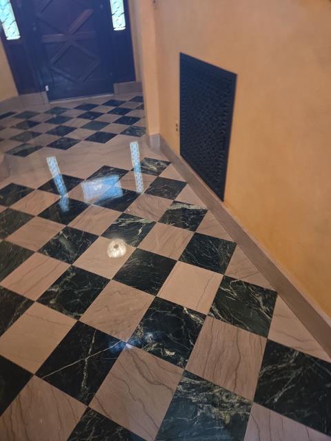 Montgomery, AL - Light Stone Restoration on marble flooring
