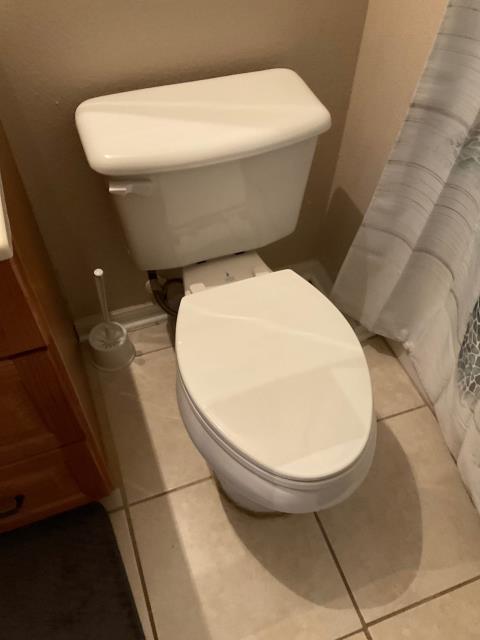  Install owner-supplied toilet.