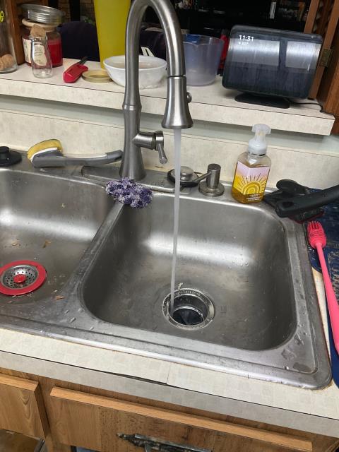 Toilet installation.