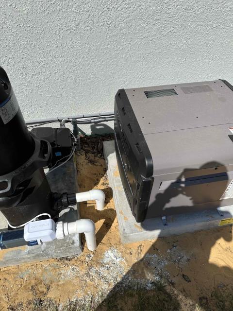 Hook up the pool heater.