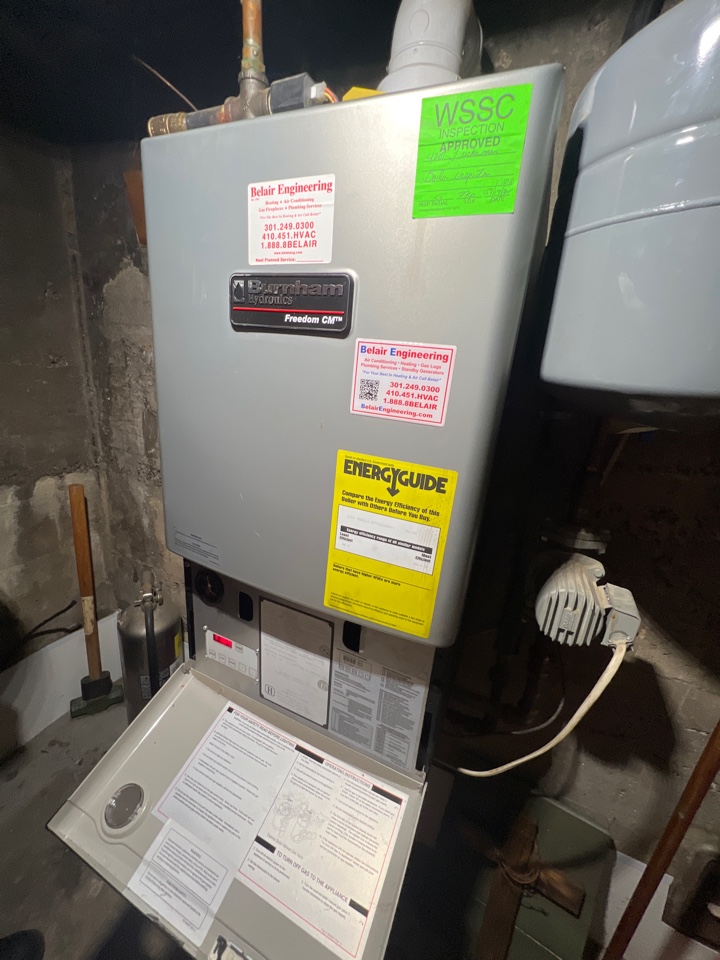 Burnham Gas boiler heating system service repair call University Park Maryland 20782