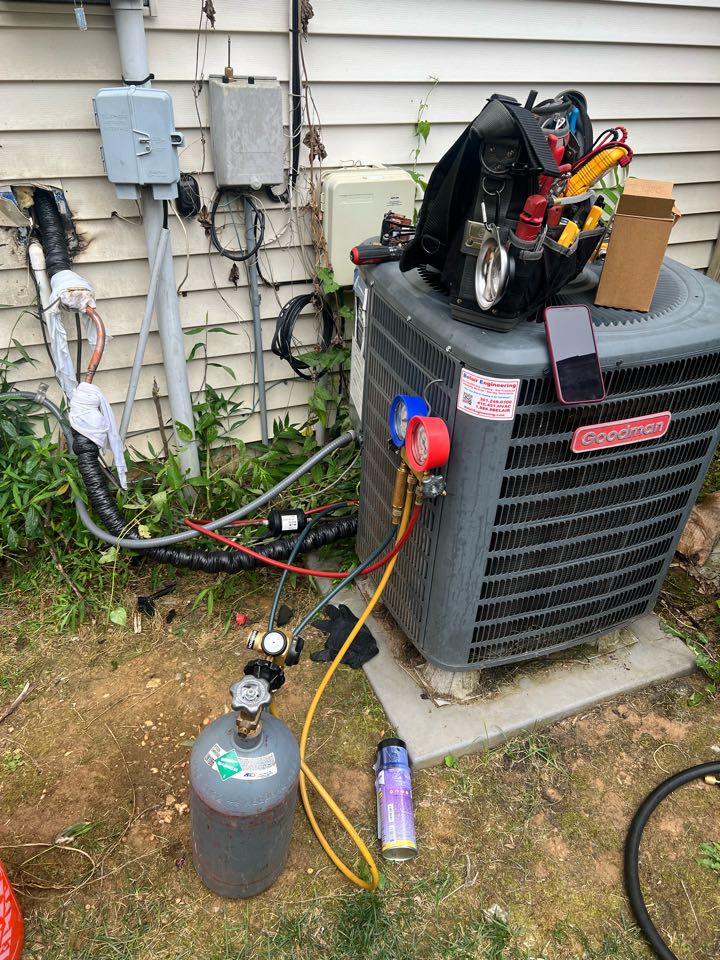 Goodman Weather King heat pump furnace heating & AC air conditioning system repair service call Kettering Maryland 20774