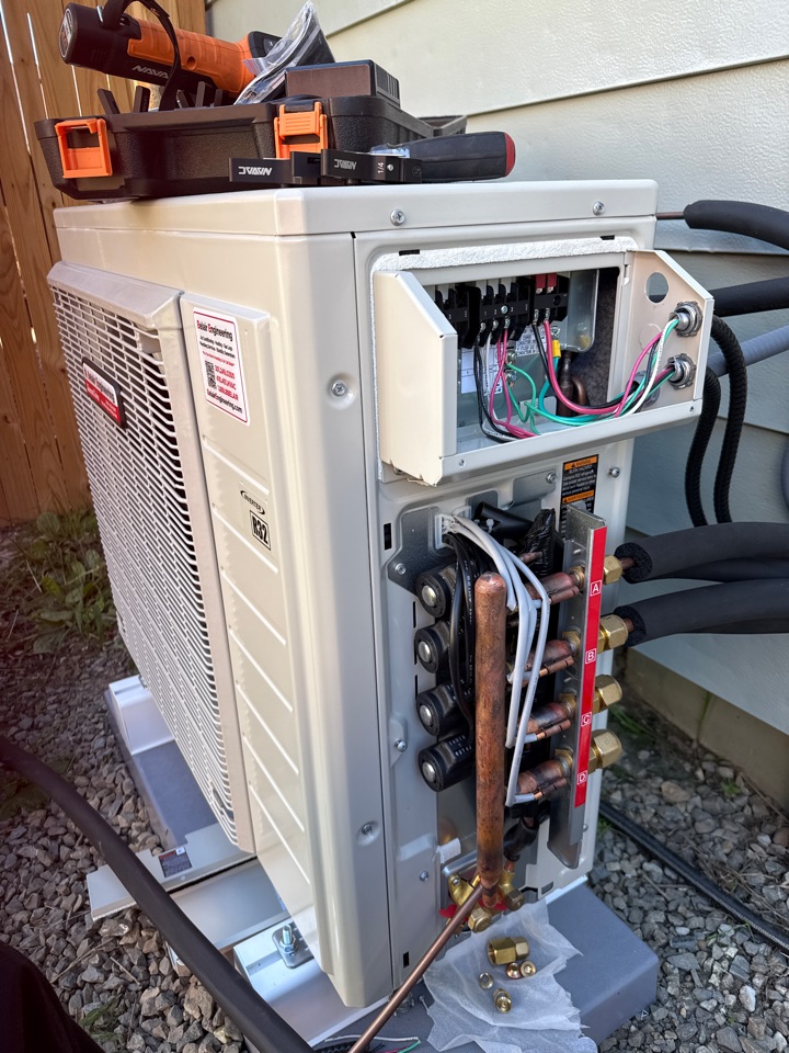 Installing a new mini split system , with 4 door unit 