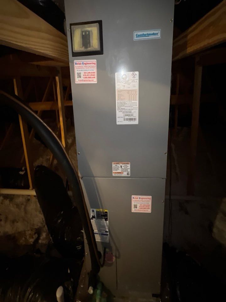 Comfortmaker Haier heat pump furnace heating & AC system repair service call Hyattsville Maryland 20782