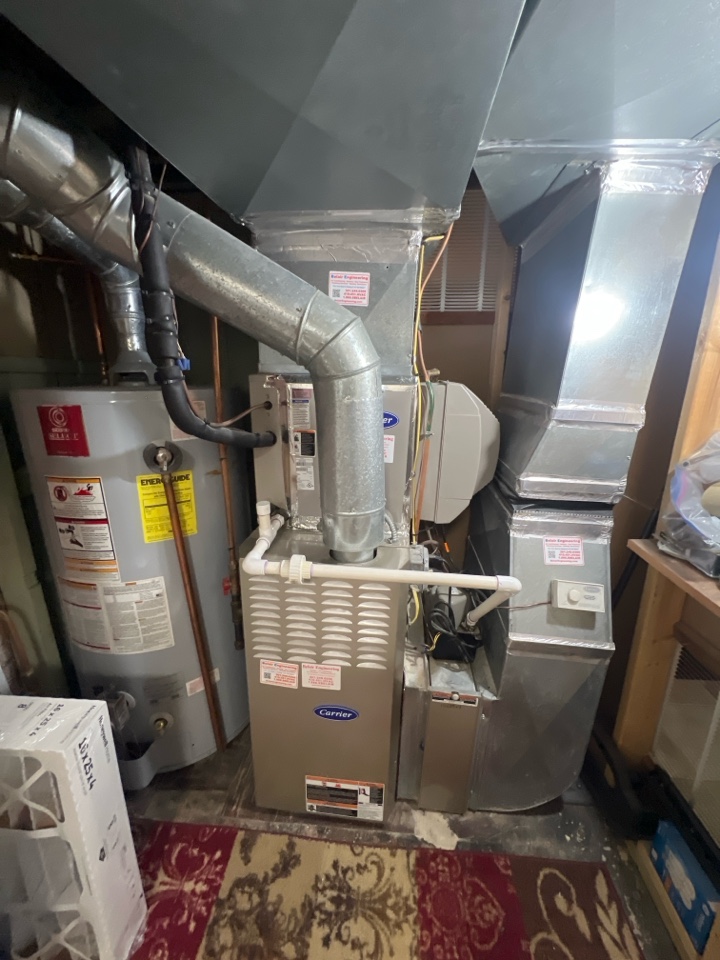 Carrier Performance Boost 80 gas furnace heating & AC system repair service call University Park Maryland 20782