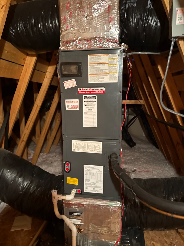Goodman AirEase heat pump furnace heating & AC system repair service call Accokeek Maryland 20607